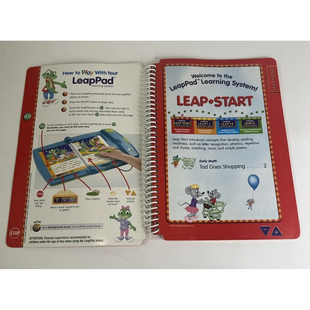 Vintage LeapFrog‎ LeapPad Interactive Books Lot of 4 Reading Math Brain Twisters
